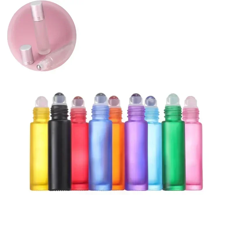 

30Pcs 5ml/10ml Glass Roller Perfume Bottle Essential Oil Refillable Cosmetic Container Roll on Bottles Vials Travel Set Travel