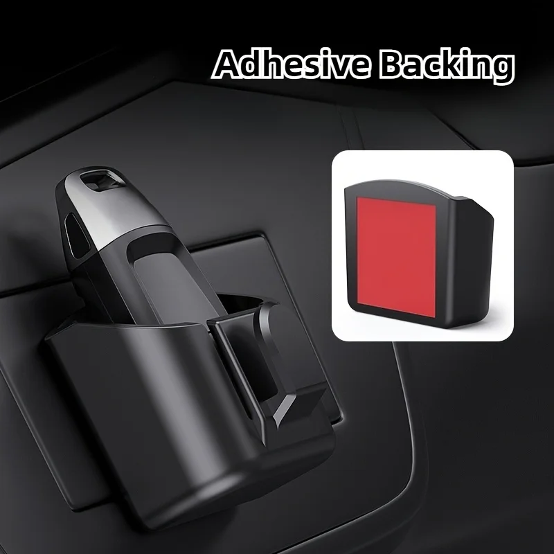مشبك حامل مفتاح السيارة، صندوق تخزين داخلي للسيارة، منظم لوحة القيادة، حامل لاصق لرف مفاتيح البطاقة، مناسب عالميًا #3