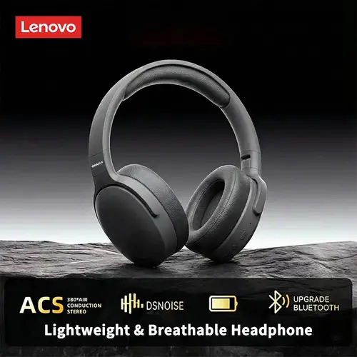 Lenovo-auriculares inalámbricos con Bluetooth para videojuegos, cascos deportivos ligeros y plegables, estéreo HiFi, adecuados para Samsung y iPhone
