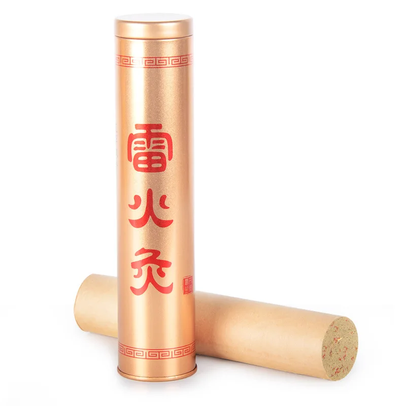 Long Thickened Moxa Sticks Chinese Thunder Fire Moxibustion Acupuntura Heating Rolls Burner With Moxa Extinguisher