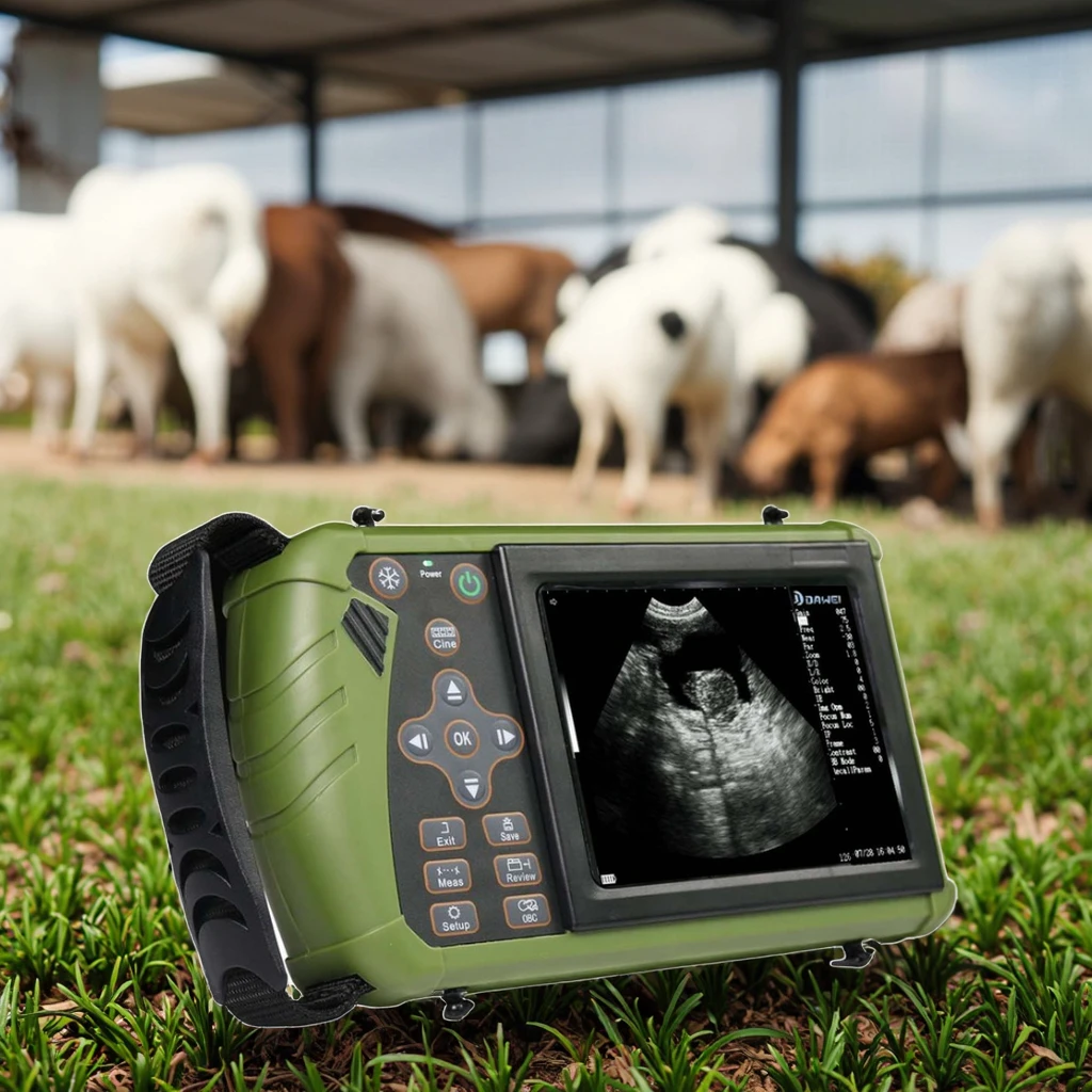 Portable Veterinary B‑Mode Ultrasound Scanner, Waterproof Probe Animal Device  for Sheep Pig Dog Clinical Examination