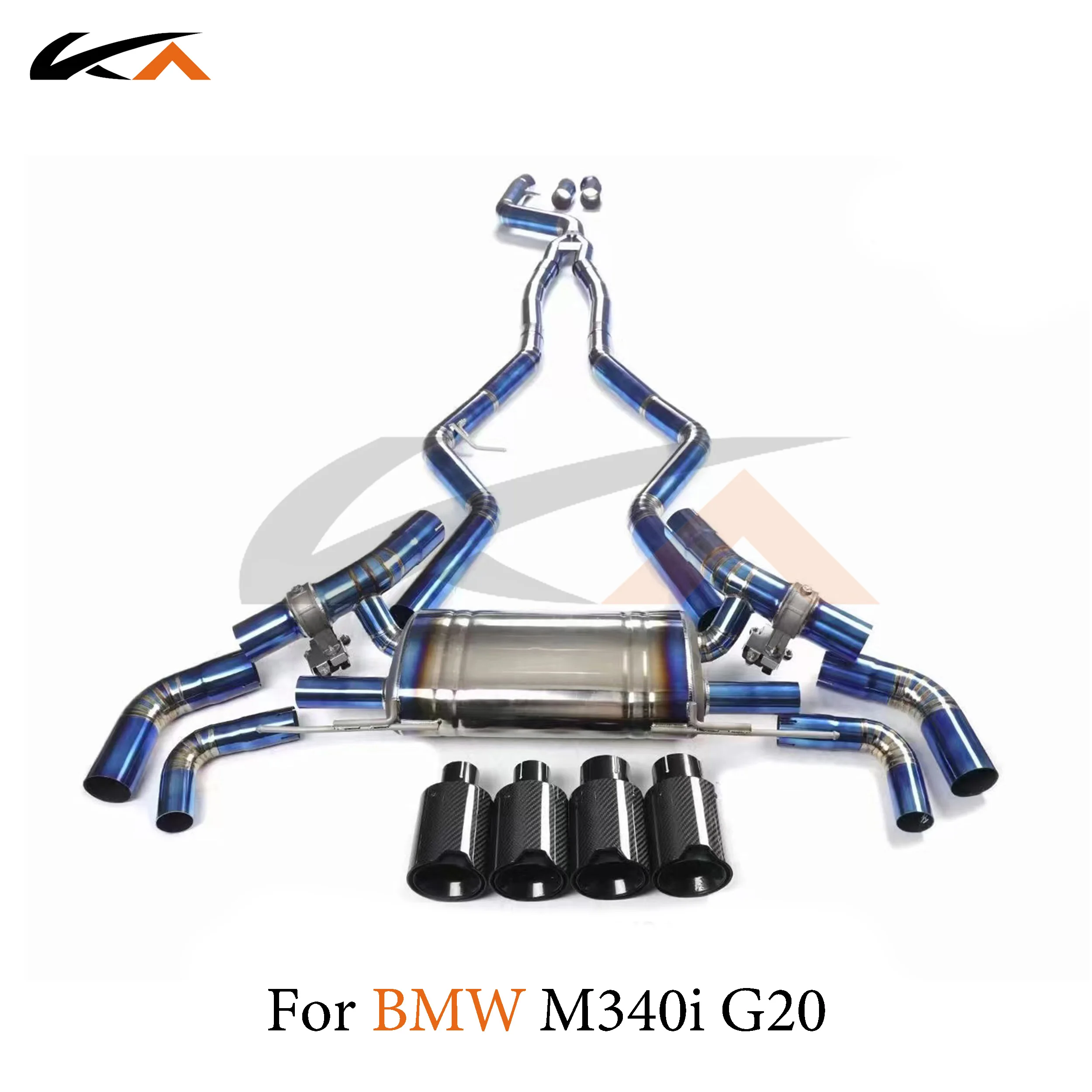 KA Tuning exhaust system parts titanium alloy catback for BMW M340i G20 rear section performance muffler valve