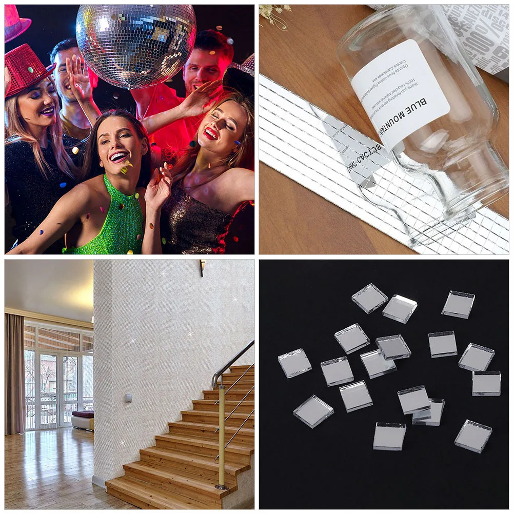 

1 Roll Decorative Glass Wall Tile Sticker Self-Adhesive Mosaic Decal For Home Bathroom Kitchen Ceiling Diy Wall Decor Handcrafts