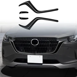 For Mazda CX60 2022-2024 /CX90 2024 Car Accessories ABS Car Front Center Grill Cover Trim 4pcs