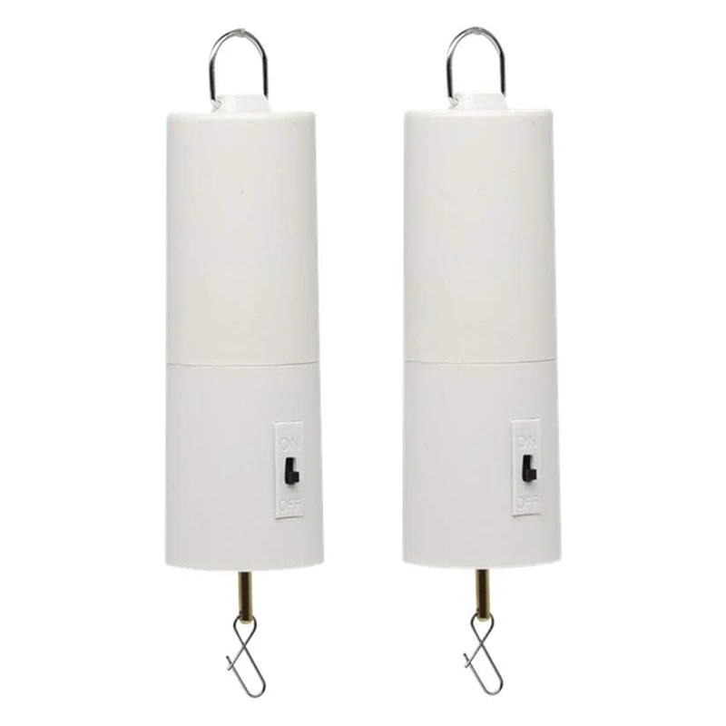 Wind Spinner Motor Battery Operated For Hanging Display Yard White Wind Spinners Outdoor Sculptures 2 Pack