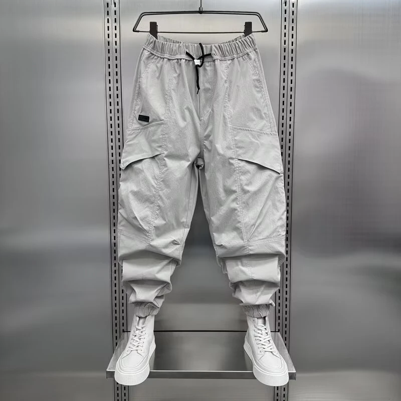 เสื้อผ้าผู้ชายกางเกงฮาเร็มผู้ชายกางเกงลำลองฤดูร้อนกางเกงหลวมสบายระบายอากาศ