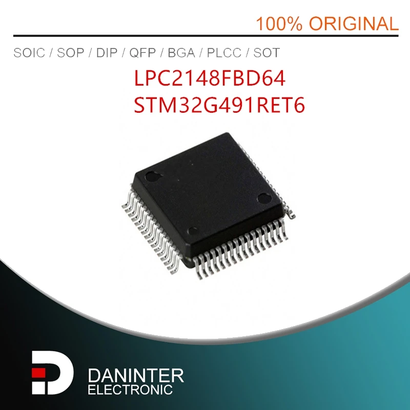 1Pcs/Lot  LPC2148FBD64 LPC2148 STM32G491RET6 LQFP64 