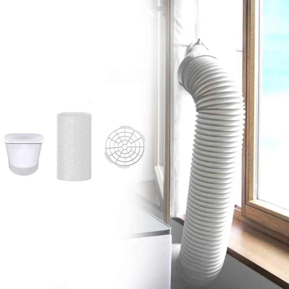 AC For Exhaust Connection Hose Kit For 5.9 Inch Ducts ABS Connector 15cm Worm Screen 1.5m 2m 2.5m Heat Resistant Hose Protection