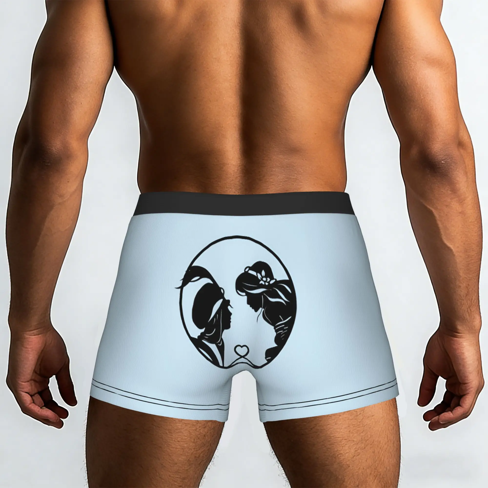 Customized Cute Cartoon A-Aladdin Underwear Male Print  Boxer Briefs Shorts Panties Breathable Underpants
