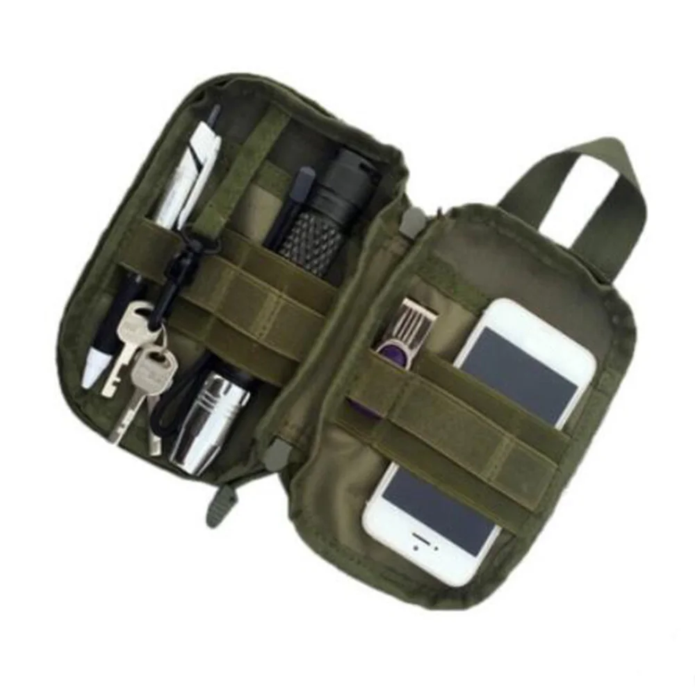 Small Molle EDC Compact Pocket First Aid Kit Organizer Pouch Waterproof Multifunctional Accessory Tool Bag for Hunting