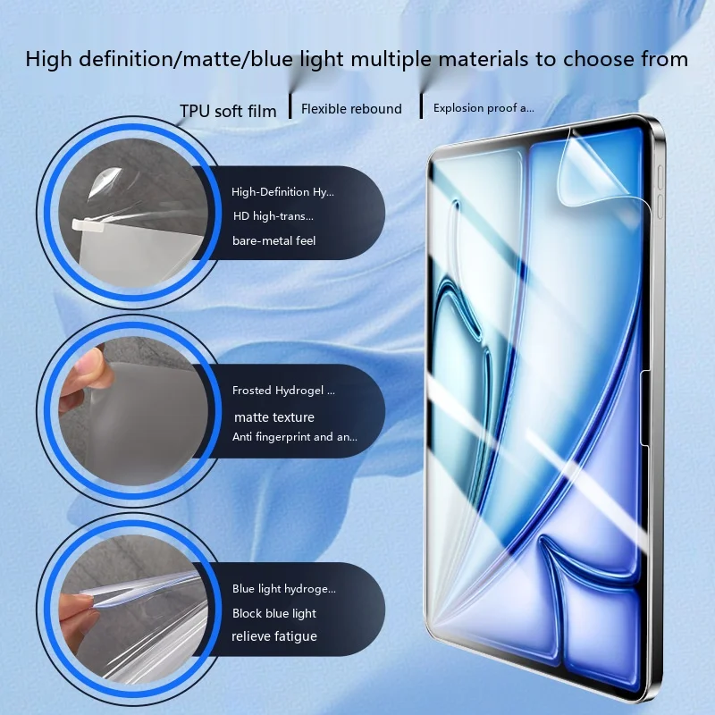 TPU Hydrogel Screen Protector for iPad Air8 2026 11-13 Inch Waterproof Film