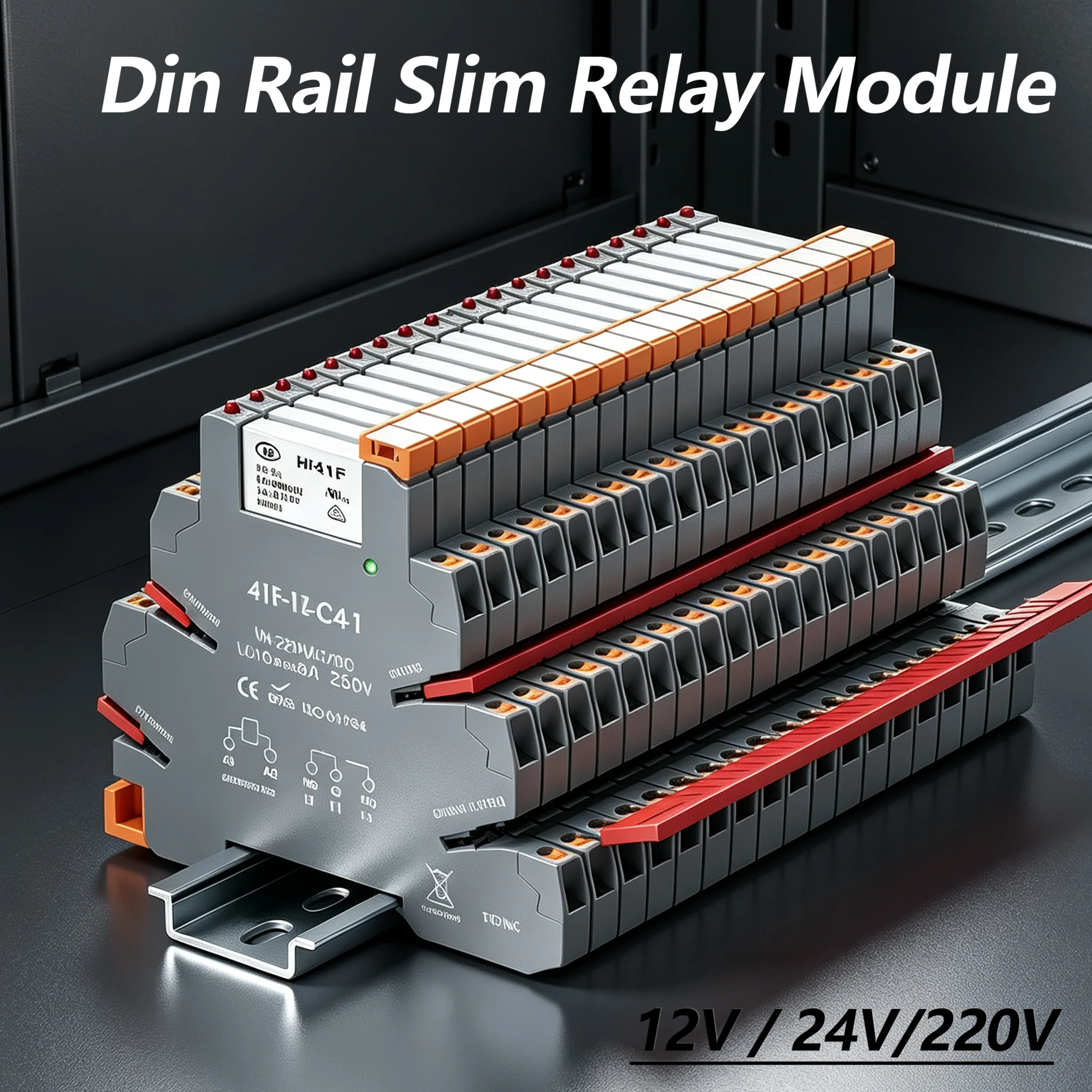 Din Rail Ultra-thin Relay Slim Relay 41F-1Z-C4-1 1Z-C2 Integrated PCB Mount Power Relay With 12-24V Universal Base Industrial
