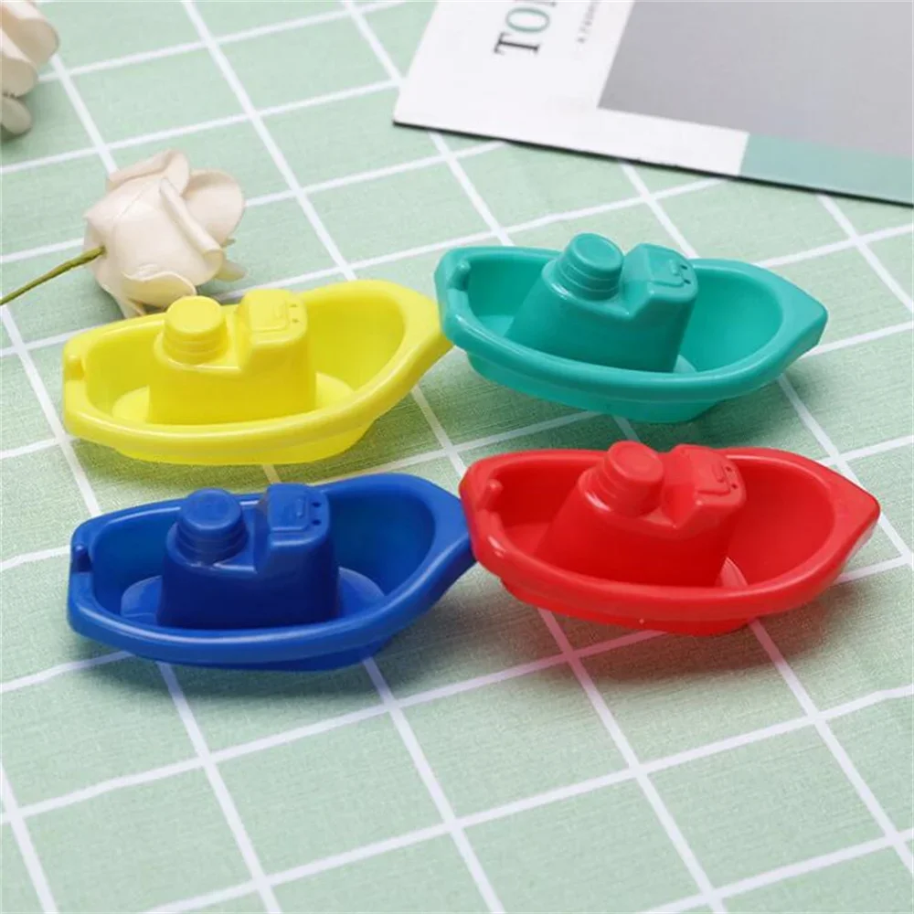 4pcs Floating Ship bagno bambini barche giocattoli da bagno vasca da bagno nuoto acqua gioca divertenti giocattoli educativi per barche per bambini Baby Shower