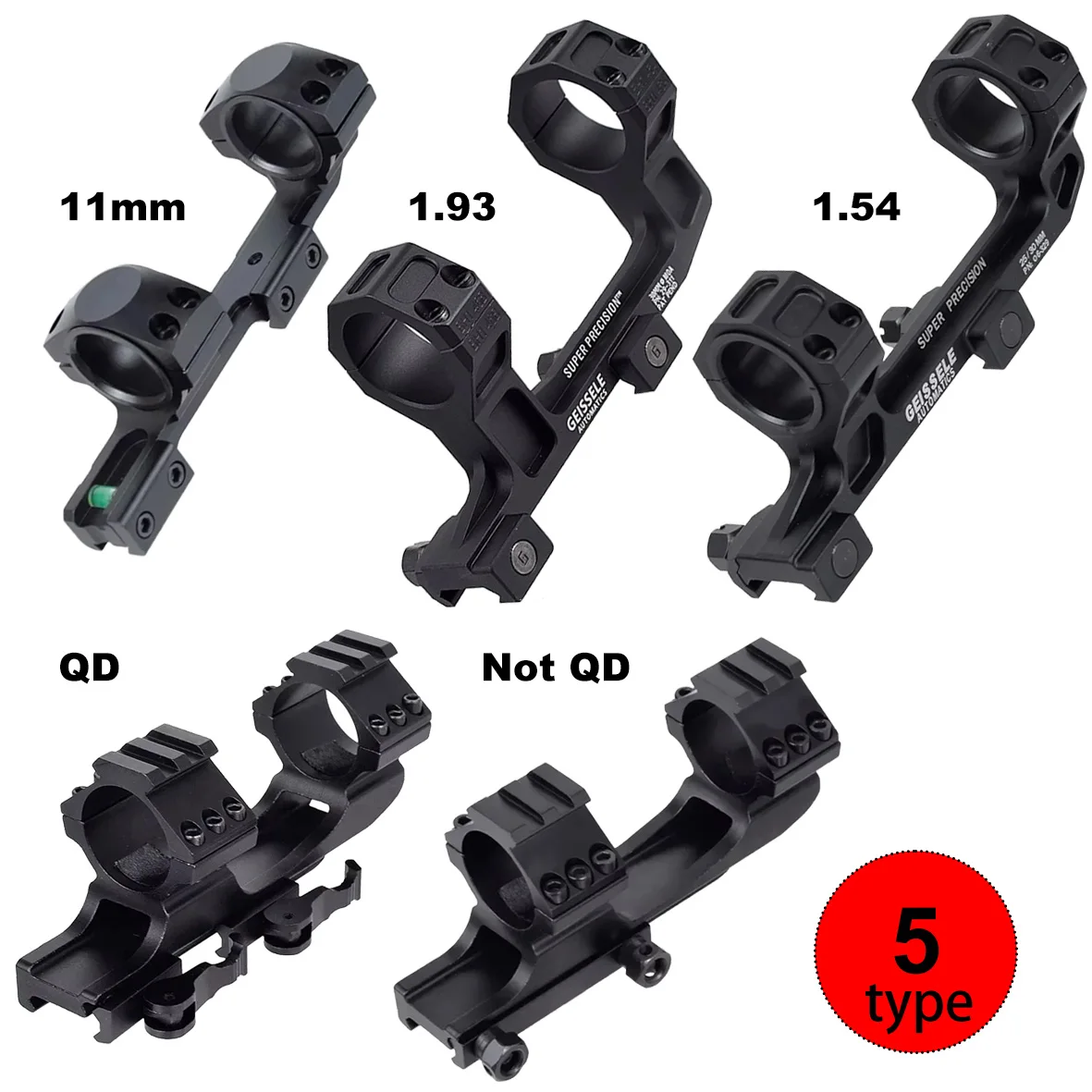 

QD Mount Scope Mount 25.4mm/30mm Dual Rings Ar15 Ak 47 Bracket For Hunting Quick Release One PieceCantilever Picatinny