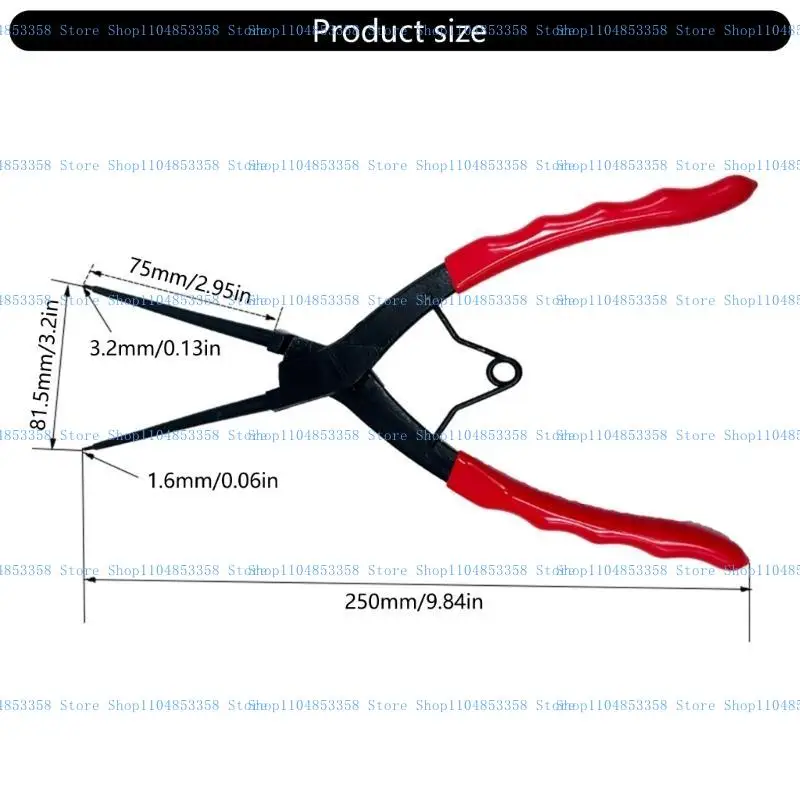 Rings Pliers Long Nose Circlip Motorcycle Removal Tool Clamps Fit for Confined Areas High Carbon Steel Construction - view 6