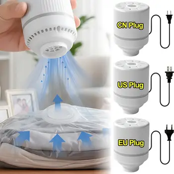 CN/EU/US zástrčka Elektrické vzduchové čerpadlo Automatický vakuový balicí stroj pro přenosné oblečení, úložný sáček na potraviny, organizér, nástroj pro úsporu místa 6 nejlepší prodej Vakuová balička oblečení - №5