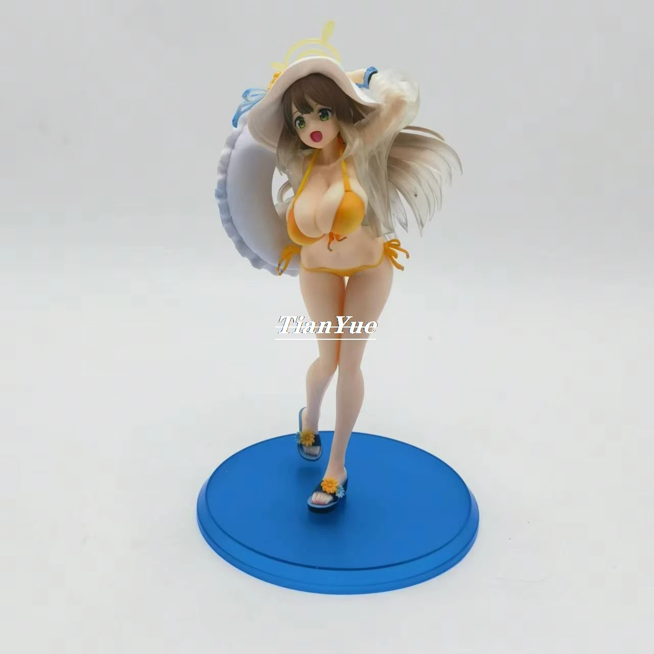 Anime Blue Archive Student Girl with Swimming Circle PVC Action Figure Toys 22cm