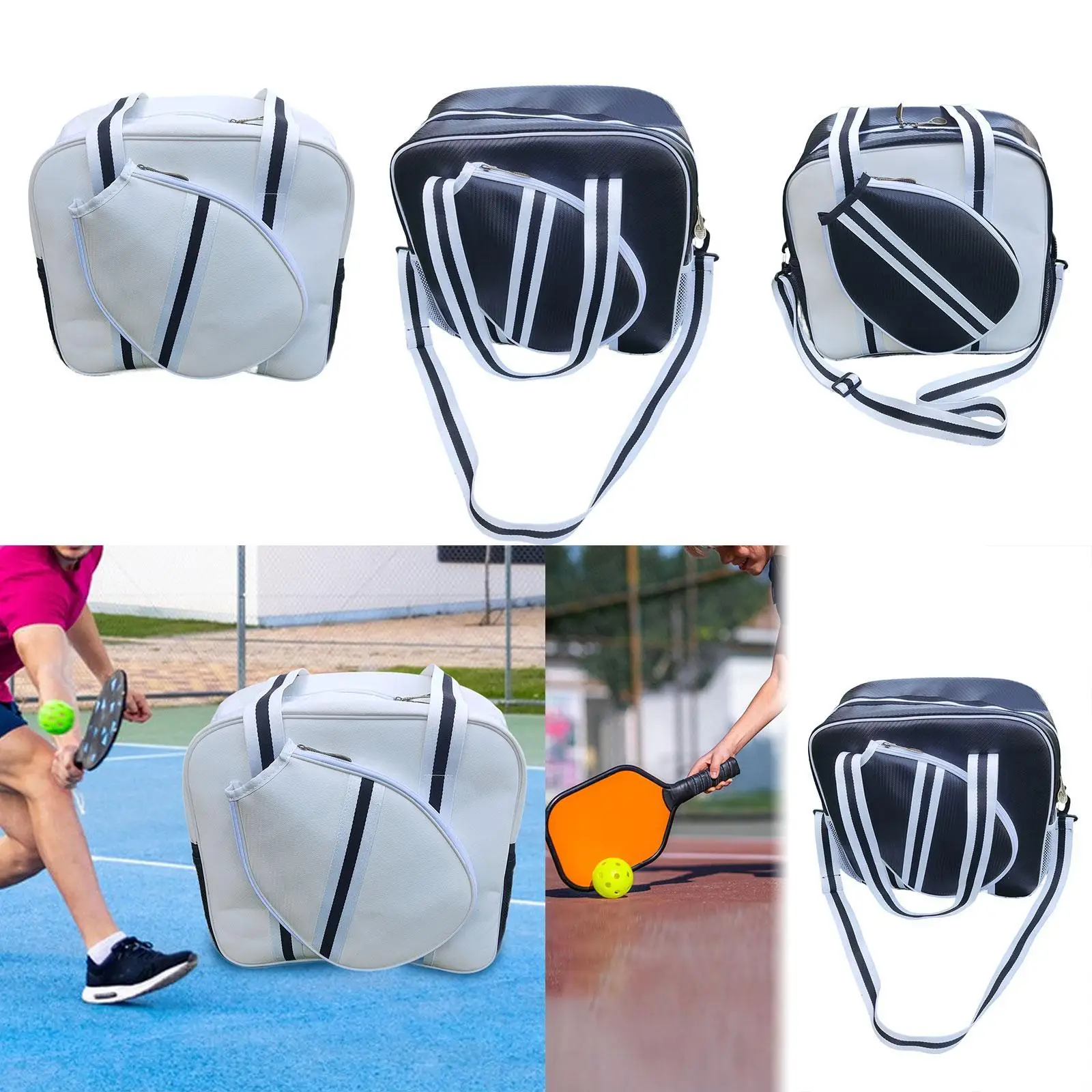 

Pickleball Bag Shoulder Tote for Water Bottles Outdoor Activities Women Men