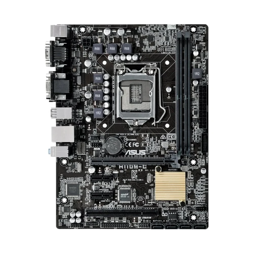 

ASUS H110M-C Motherboard LGA 1151 Socket Support i7-6700 i7-6700K i5-6500 i3-6100 CPU 2xDDR4 M.2 NVME VGA mATX