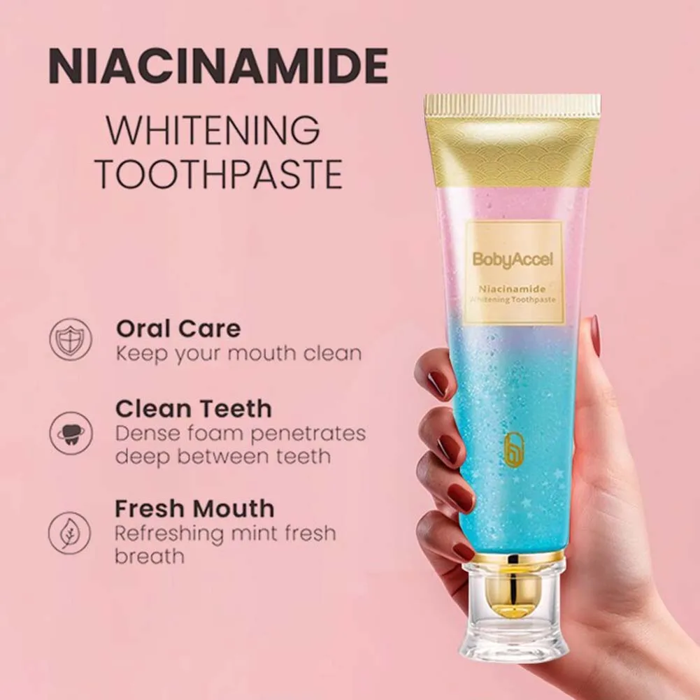 1/2X 100g Nicotinamide Whitening Toothpaste Stains Tartar Removal Fresh Breath Oral Anti-Sensitive Toothpaste For Teeth Cleaning