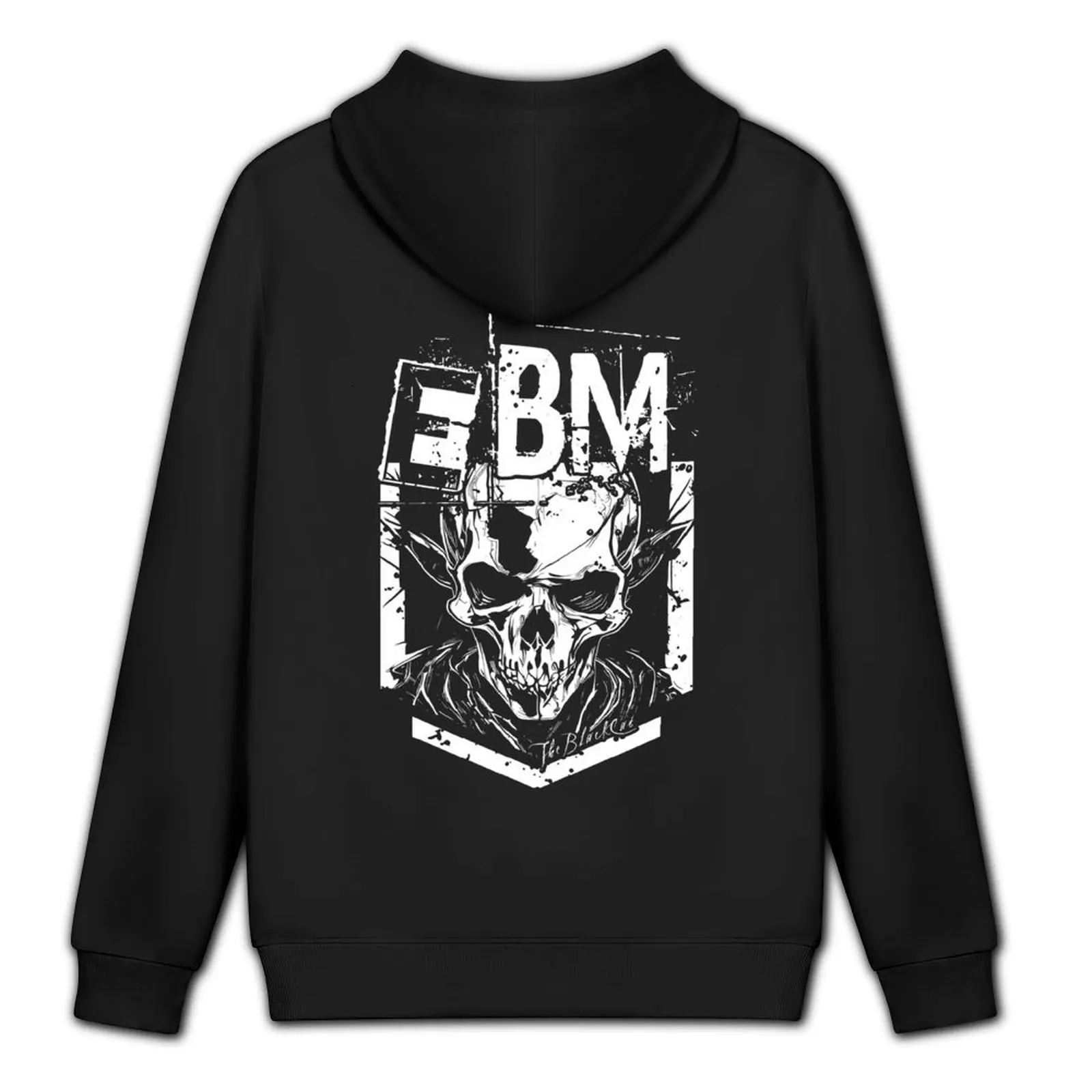 EBM الجمجمة هوديي معطف الرجال الجرافيك تي شيرت الرجال ملابس رجالي الخريف هوديي الرسم