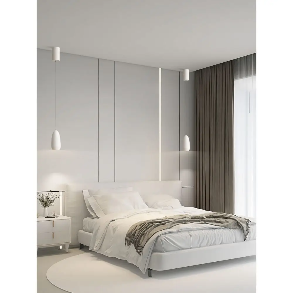 

Минималистичный маленький кулон в скандинавском кремовом стиле для спальни, минималистичный маленький кулон изголовья кровати, креативный входной кулон