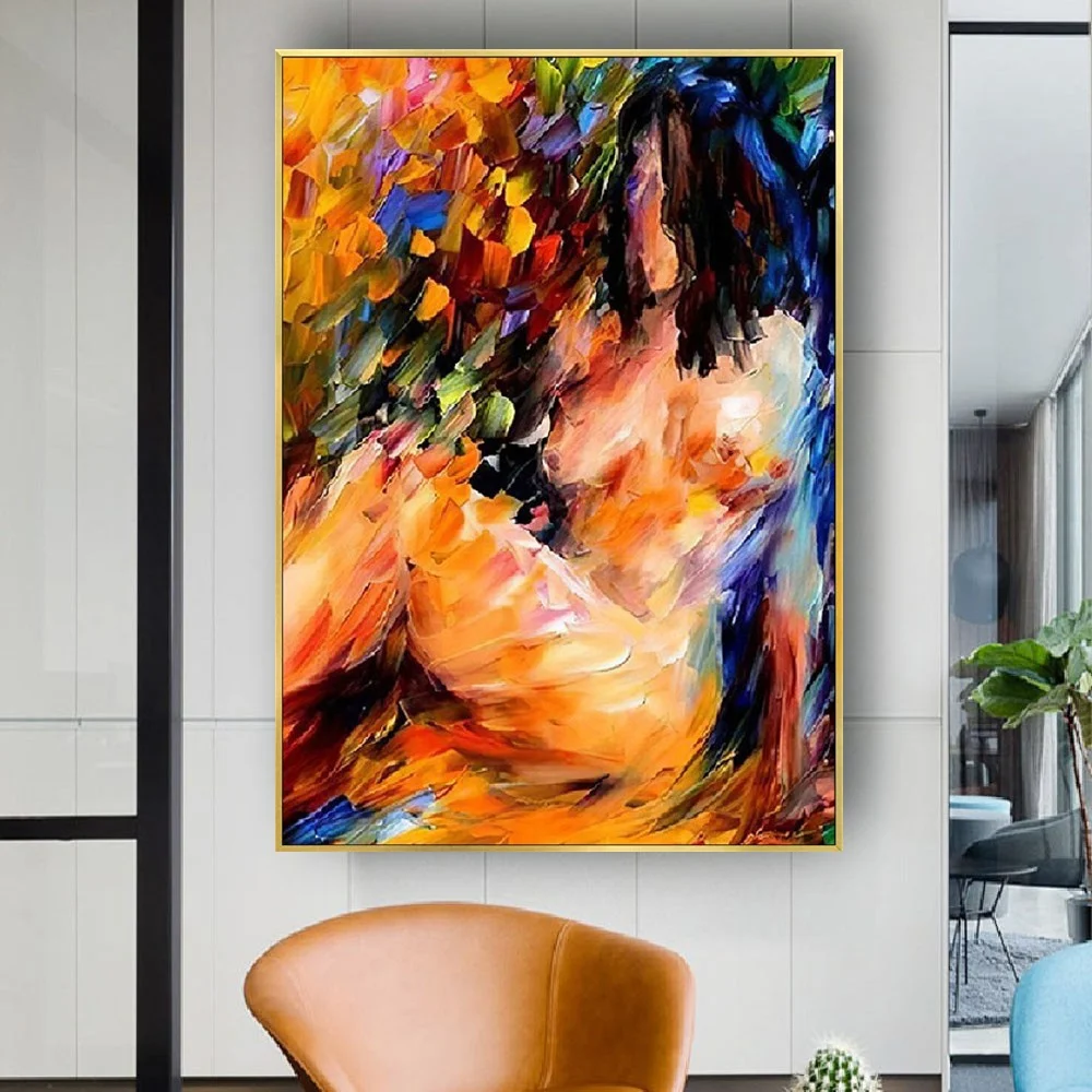 

Abstract Knife Palette Modern Body Art Canvas Painting 100% Handmade Oil Paintings For Hotel Bar Ktv Interior Wall Decor Picture