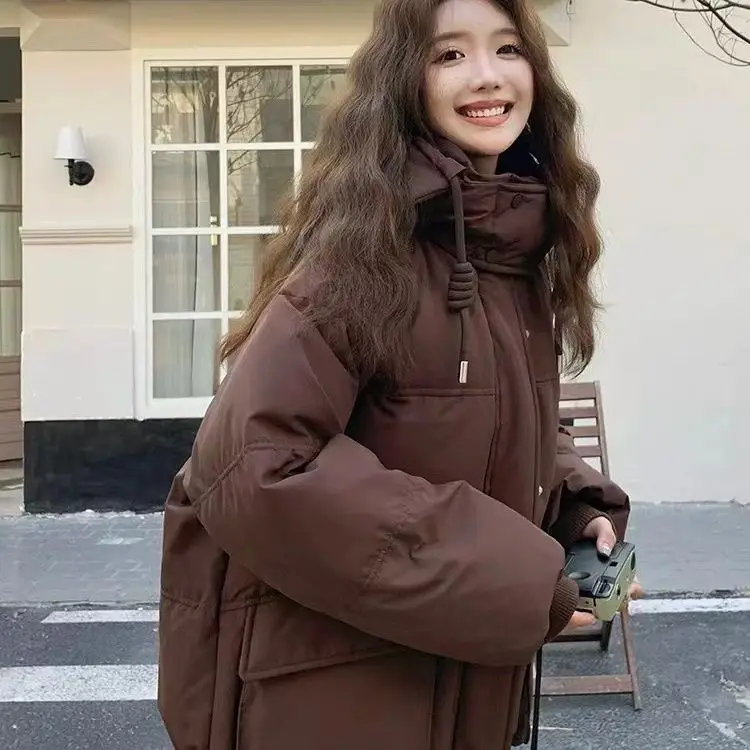 

2025 Winter Fashion Women's Down Jacket Commuting Leisure Hoodie Workwear Duck Down Jacket