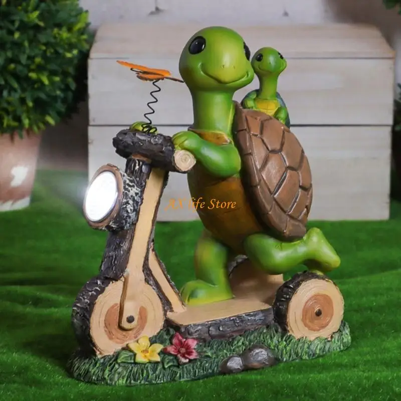 

J2HA Solar Powered Turtles Garden Statues Outdoor Decoration LED Lights For Balcony