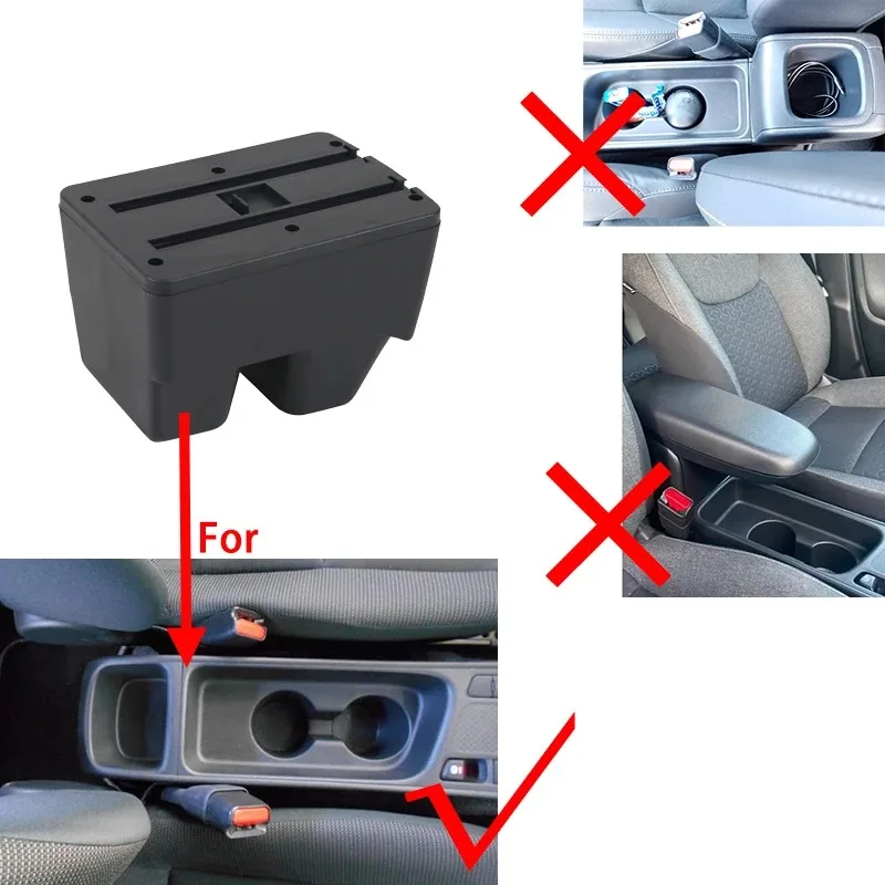 لسيارة Toyota Yaris Cross ملحقات السيارة الداخلية صندوق تخزين أسود مسند ذراع وحدة التحكم المركزية سهل التركيب بدون حفر