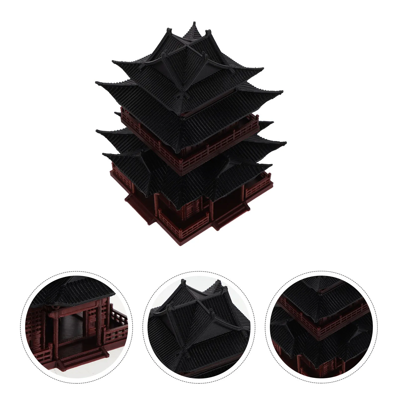 

Miniature Garden Decor: Vintage Micro Landscape Ornament For Bonsai Aquarium Fairy Garden Zen Pavilion Asian Architecture Sand