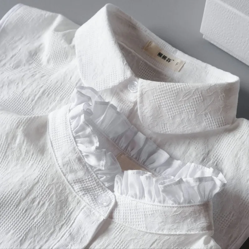 

Женский съемный воротник-стойка для свитера с рюшами для многослойного ношения и декоративного оформления