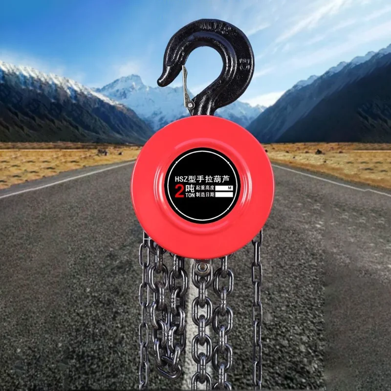 Hand Chain Hoist 2 Tons 3M Hand Cranked Household Lifting Equipment Manganese Steel Chain Hoist To Save Effort