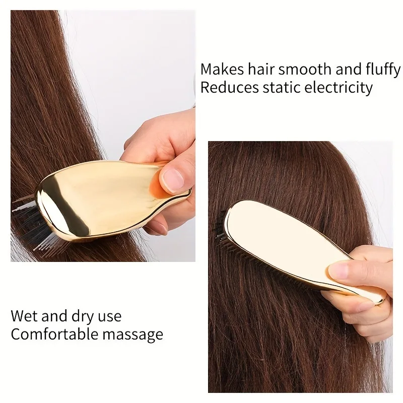 1-piece straightening comb, head meridian massage comb, scalp cleaning and care comb, dual-use for wet and dry hair, portable hairdressing comb
