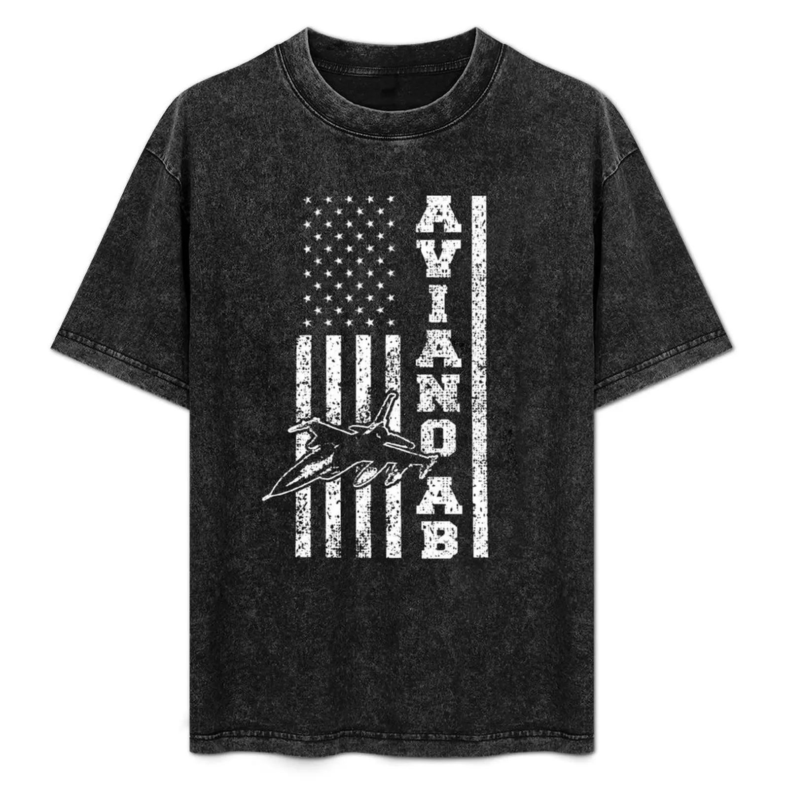 

Aviano Air Base USAF Italy Distressed US Flag F-16 USA T-Shirt Plus Size Basic Short Sleeve Top
