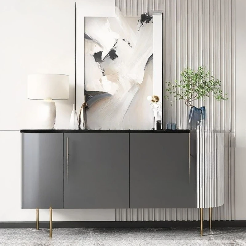 خزانة مدخل الغرفة مصممة خفيفة فاخرة من الخشب الصلب خزانة تقسيم عالية الجودة لتناول الطعام خزانة جانبية خزانة بهو