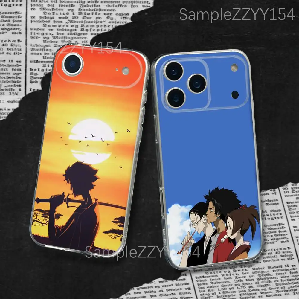 

Samurai Champloo Anime Phone Case For iPhone 17,16,15,14,13,12,11 Pro,Max,Plus,X,XS,XR,SE4,E Mini Transparent Soft Cover