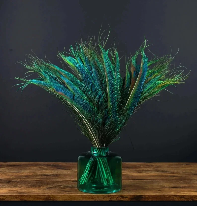 10 pçs plumas de pavão 30-35cm penas naturais para diy artesanato jóias fazendo casamento casa decoração do hotel uso