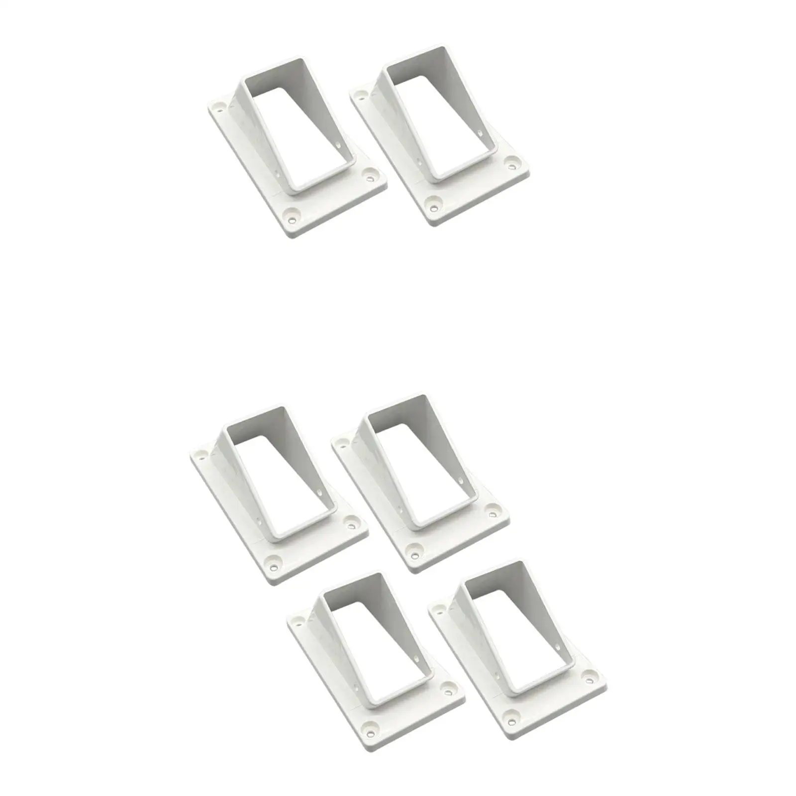 2" x 3 1/2" PVC Stair Railing Bracket Kit with Screws Attachment Replace Parts