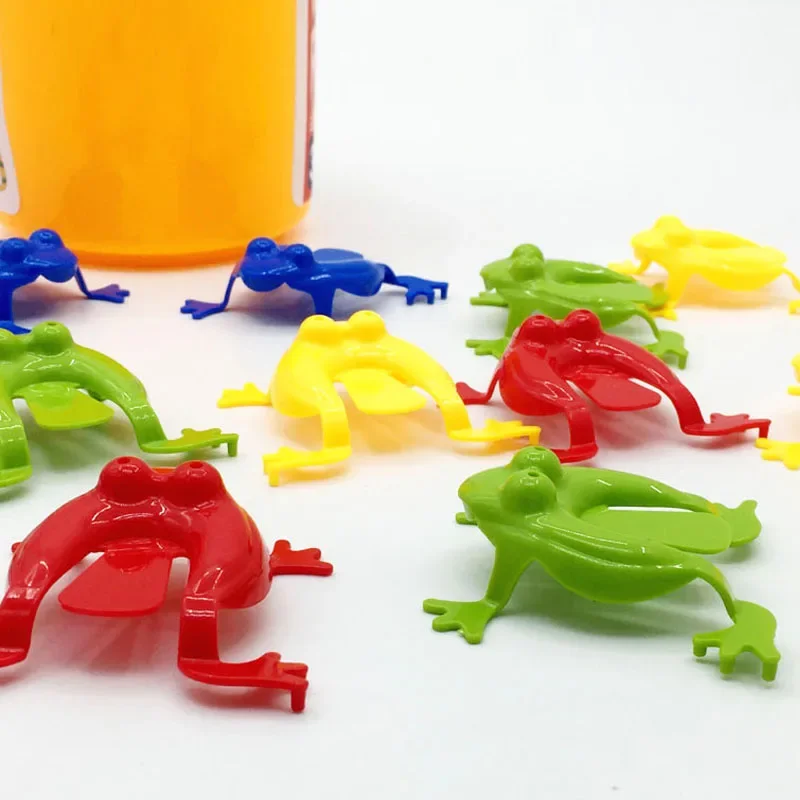 New 1Pcs Jumping Frog Bounce Finger Toys for Kids Novelty Assorted Stress Reliever Anti Stress Toy for Children Birthday Gift