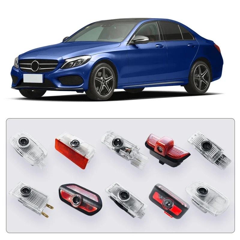 

2PCS HD Car LED Door Projector Light For Mercedes Benz W164 X164 W208 W209 R171 R172 C199 W240 W210 A207 W223 C E S couple C207