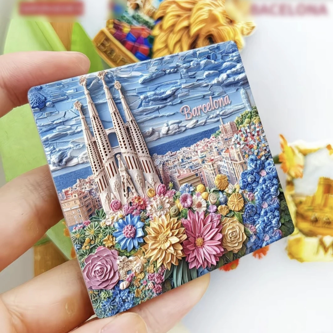 Europe Spain Benidorm Ceramics & Resin Fridge Magnets Tourist Souvenir Decoration Articles Magnetic Refrigerator