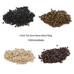 Nano Micro Ring Hair Nano Rings 4.0mm Nano Micro Beads 1000Units Micro Hair Ring Mini Human Hair For Nano Rings