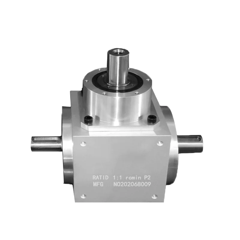 Jinhong ODM High Precision 90 Degree Right Angle Commutator T-Type 42 Steering Dual Shaft Output Speed Reducers Servo Stepper
