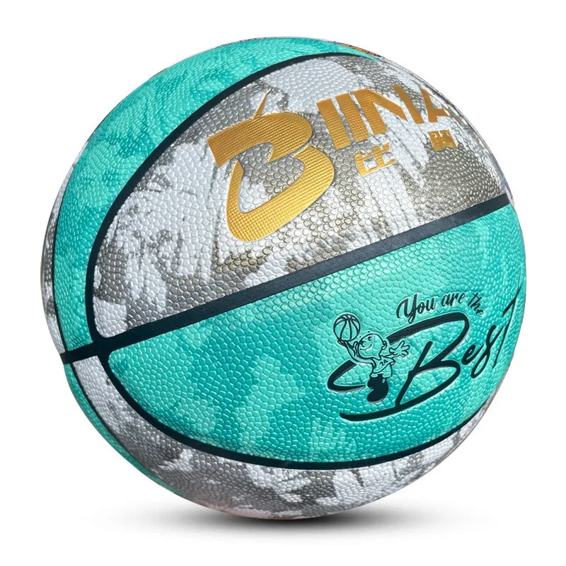 Size 5 Basketball PU Leather Wear-proof Anti-slip Training Ball Professional Group Competition Basketball Kids Game Ball