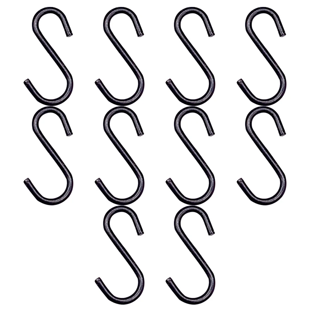 

10 Pcs S-hook Dolly House Small Metal Shaped Hanging Hooks Mini Clothes Hanger Furniture
