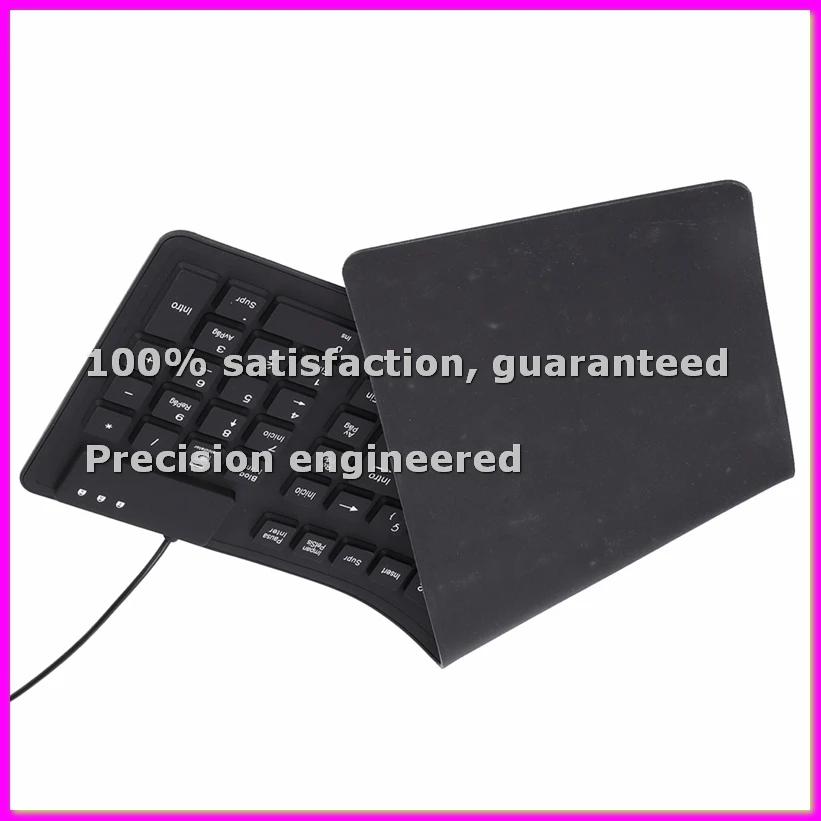 108 Keys Spanish Keyboard Portable Silicone Foldable Quiet Waterproof Dustproof Keyboard for Office Laptops Computers-ELEC