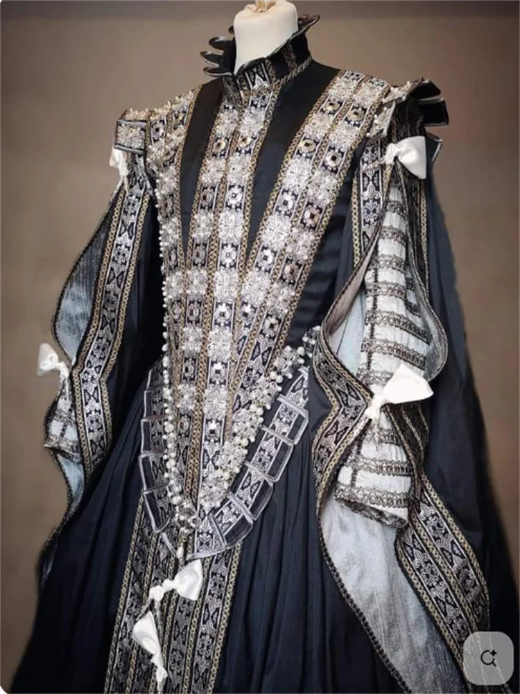 تيودور إليزابيث الملكة زي إيطاليا عصر النهضة في العصور الوسطى مسرح إعادة تمثيل الكرة ثوب