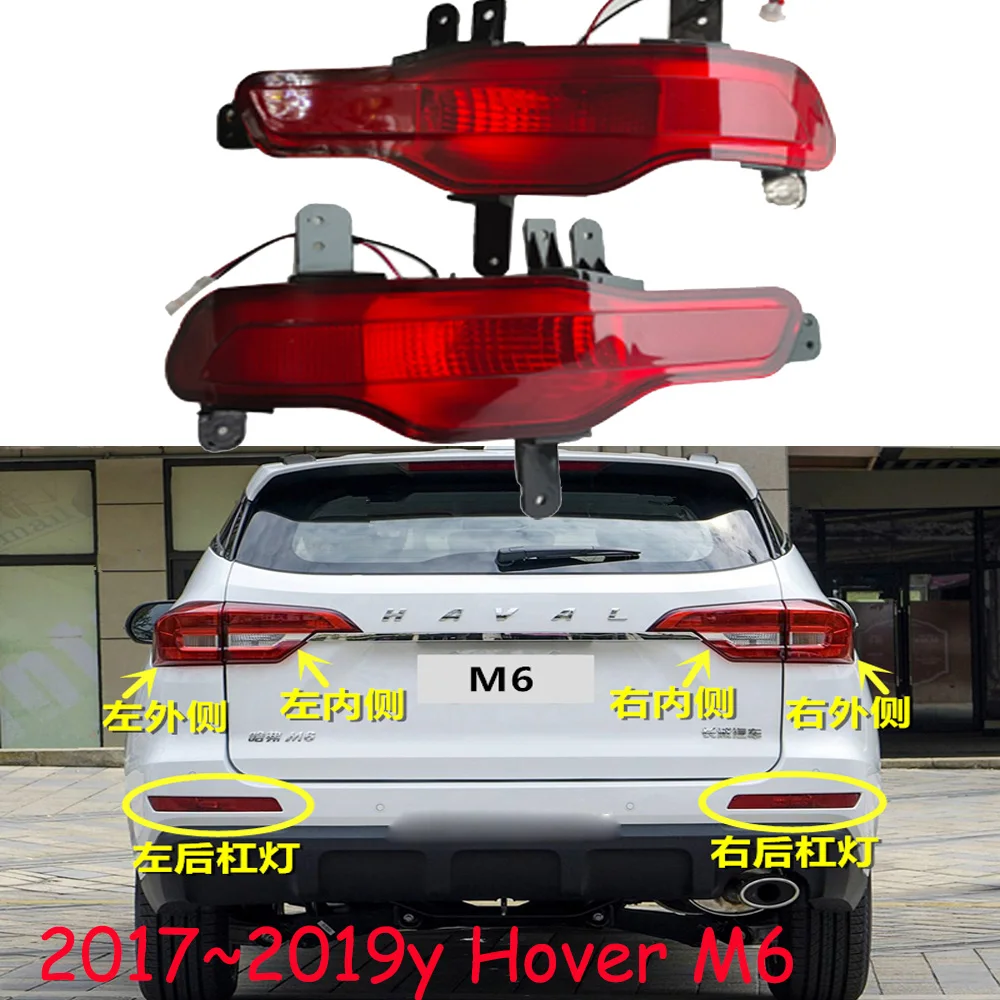 1pcs car accessories bumper tail light Hover Greatwall M6 taillight HAVAL 2017～2019y Reflector fog Taillamp HAVAL M6 fog lamp