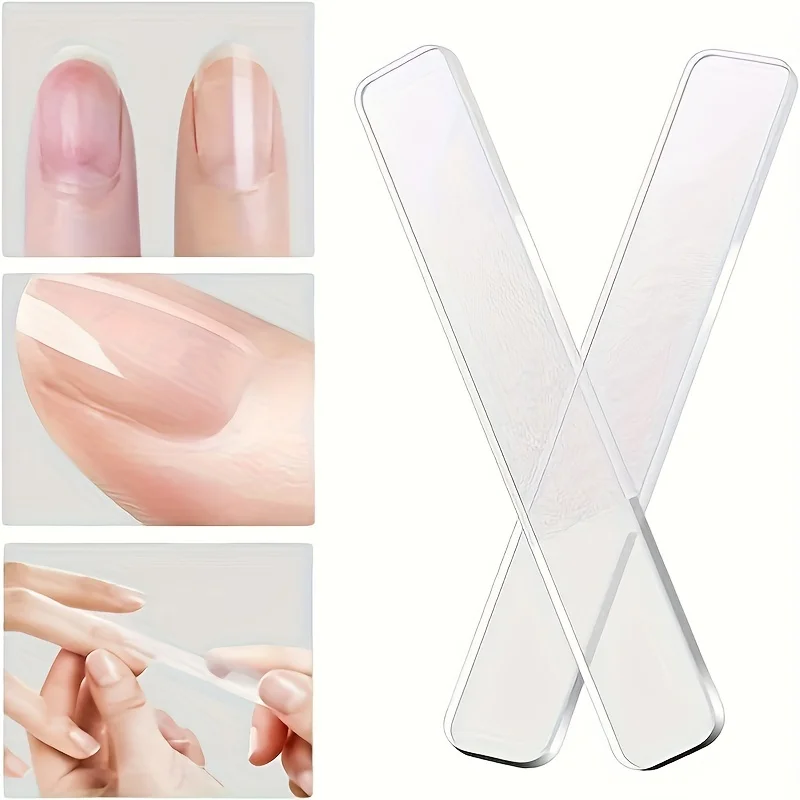 

2/5 Pcs Glass Nail Shiner Crystal Nail Shine Buffer Polisher Crystal Glass Nano Nail File For Nails Care
